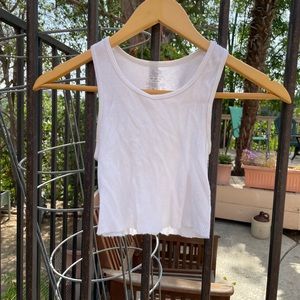 Cropped white tank